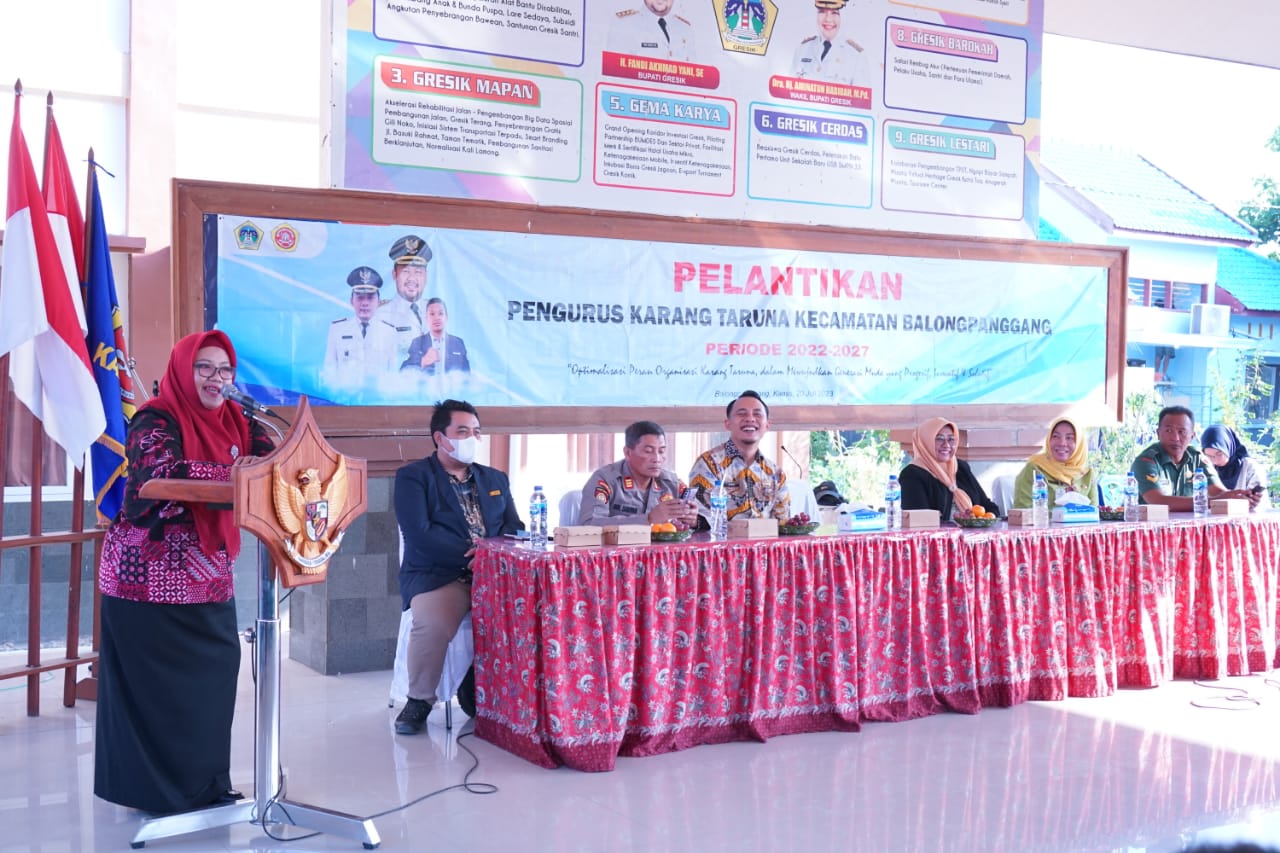Wabup Gresik Bu Min Berharap Karang Taruna Berkontribusi Mengatasi Isu-Isu Kemasyarakatan Dari Tingkat Desa